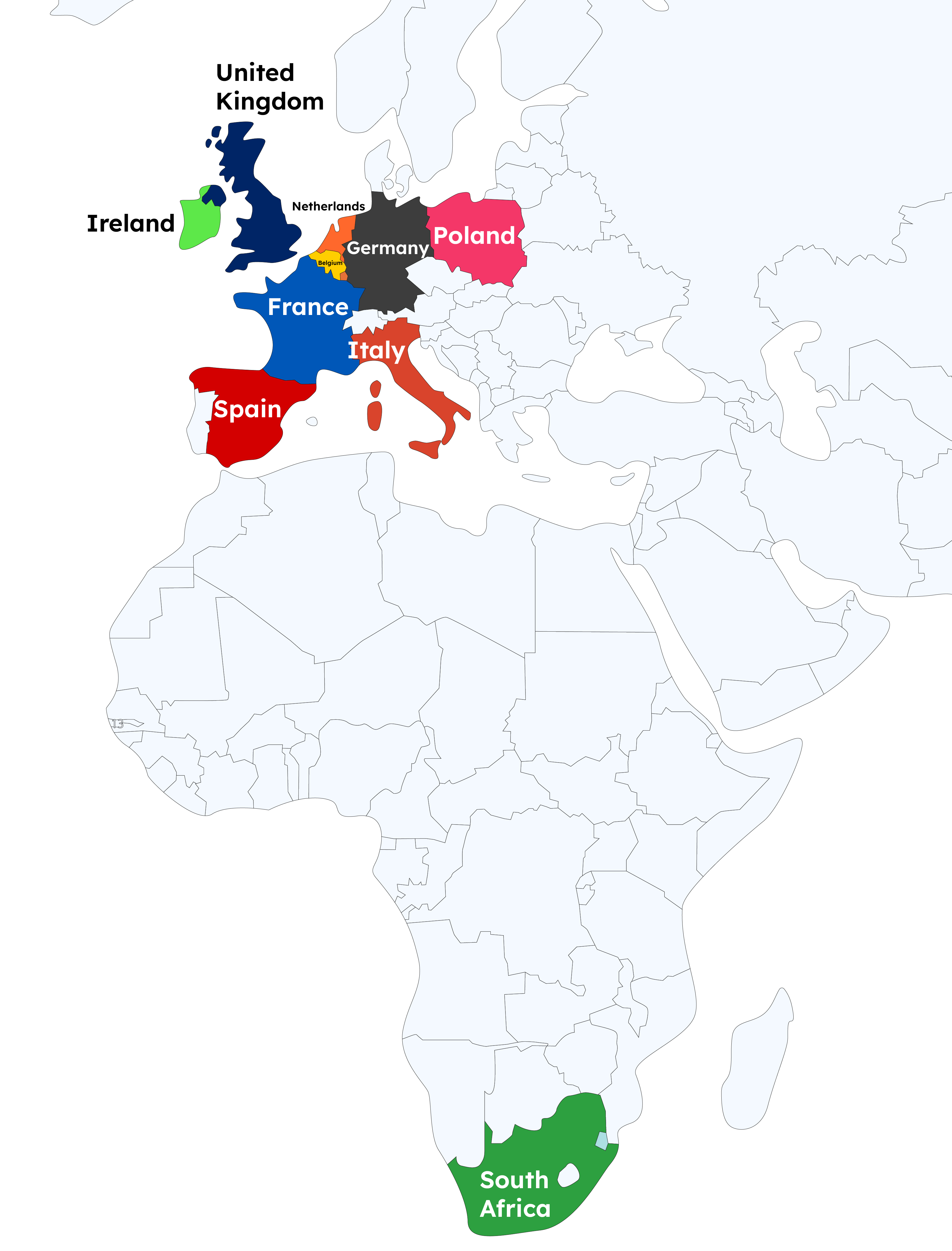Venues by Country Map